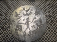 Vintage Mid-Century Modern R. & M. Hand-Hammered Copper Wall Plaque – 18” picture