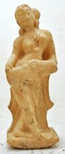 Antique White Marble Lady Apsara Musician Figurine Original Very Fine HandCarved picture