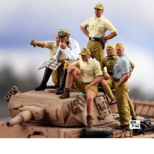 Homemade 1/72 German North African Commander Group 6-Person Finished Model picture
