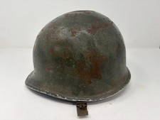 Late WWII US Army M1 Steel Helmet Shell Rear Seam Swivel Bale picture