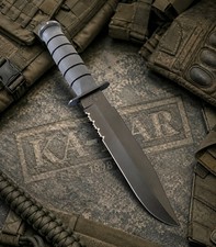 KA-BAR 1271 Fighter Fixed blade knife 1095 Cro-Van blade with Hard Sheath picture