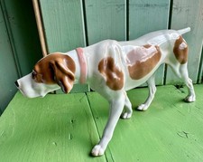 Vintage CG Schierholz English Pointer Hunting Dog Figurine Germany Mid Century picture