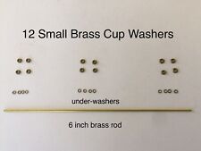 Pinning kit, 12 brass cup washers collars pins to restore straight razors picture