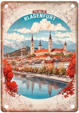 Vintage Klagenfurt Austria Retro Look Travel Poster Metal Sign T2760 picture