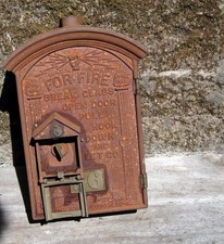 Early Antique  Gamewell Fire Alarm Call Box Round Top Roundtop picture