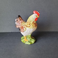 Vintage Multi Color Ceramic Rooster Figurine Hen Chicken Farmhouse Decor Lefton picture