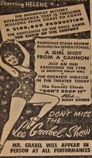 Vintage Advertisement,RICHLAND,WA,1956,LEE GRABEL SHOW STARRING HELENE,Chief Joe picture