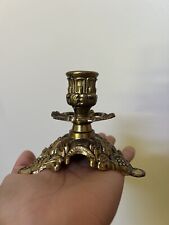 Vintage Brass Candle Holder Made In Italy picture