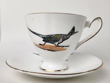 Rare Vintage Elizabethan Road Runner Bone China Tea Cup & Saucer Taylor and Kent picture