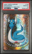 Topps 2000 Topps Chrome Pokemon TV Spectra Dragonair #148 PSA 10 LOW POP 22 picture