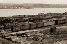 REPRINT RPPC Railroad Yards Elberta, Michigan Postcard B855 picture