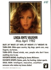 1995 Playboy Centerfold Card # 87 April 1982 Linda Rhys Vaughn picture