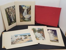 Vtg Yellowstone National Park-The Red Portfolio Set- 12 Prints Haynes Studios picture