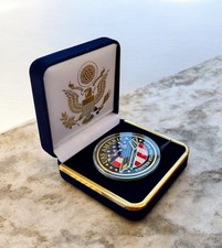 US NAVY - USS AMERICA CV-66 Challenge Coin in Blue Velvet Case ·NEW· ·GREAT GIFT picture