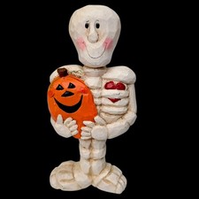 Midwest of Cannon Falls  Eddie Walker Skeleton with Jack 'O Lantern Figurine Vtg picture
