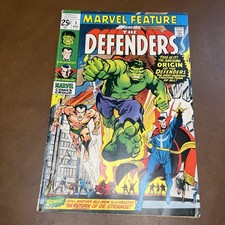 MARVEL FEATURE #1  1971 MARVEL COMICS  defenders hulk dr strange sub-mariner picture