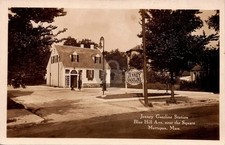 Mattapan MA c1930s Jenney Gas Station Pump RPPC Photo Postcard COPY picture
