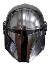 NEW THE MANDALORIAN COSPLAY PREMIUM STEEL HELMET REPLICA STAR WARS HALLOWEEN GIF picture
