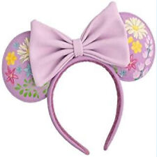 2023 Loungefly Disney Parks Anniversary Flower Headband Minnie Ears Purple Mouse picture