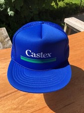 Castex Snapback Trucker Cap Baseball Hat KC Foam Mesh Rope Blue Vintage picture