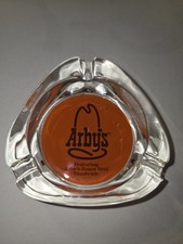 Vintage 1970’s Arby’s Glass Ashtray Featuring Arby’s Roast Beef Sandwich picture