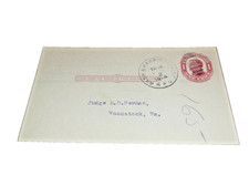 1914 SOUTHERN RAILWAY WASHINGTON & HARRISONBURG TRAIN #14 RPO HANDLED POSTCARD B picture