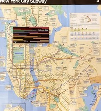 New York City MTA Transit NYC Subway Train Map 2020 Version Full Size 23x32