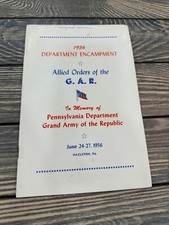 1956 GAR Allied Orders Department Encampment Program Hazleton PA picture
