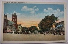 12 Rod Road Brunswick Maine White Border Postcard Unposted ME Cars picture
