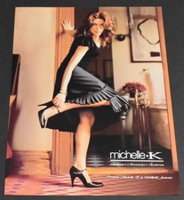 2002 Print Ad Fashion Lady Legs Heels Redhead Gorgeous Michelle K Dress Feminine picture