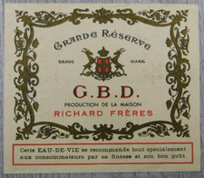 Grande Réserve GBD Richard Frères De La Maison Vintage Label France Wine Winery picture