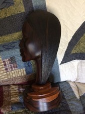 Sir George Gabb Wood Head Sculpture Handmade Carving, Signed Gabb . picture
