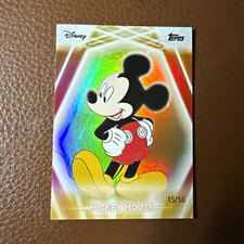 2026 Topps Disney Neon Mickey Mouse #200 Gold Refractor #/50 picture