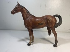 Vintage 1930s Hubley Cast Iron Thoroughbred Horse Antique Doorstop 6 lbs Statue picture