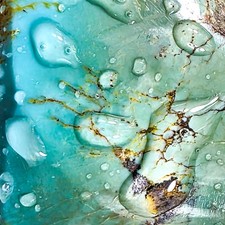 GS1107 Polychrome Hardy Pit Kingman turquoise rough slabs 77.9 grams; lapidary picture