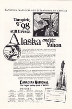1928 Canadian National Railway Vintage Print Ad Alaska Yukon Totem Pole picture