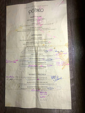 Wolfgang Puck’s Postrio Restaurant  w/CDC Jordan Grosser 2007 Menu Sheets picture