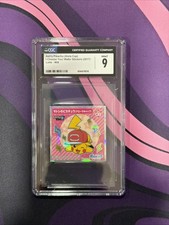 Ash’s Pikachu Pokemon wafer chocolate Seal sticker Lotte Japanese CGC 9 2017 picture