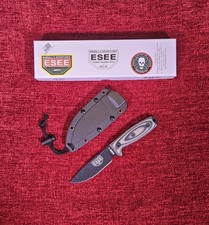 ESEE-4 Fixed Blade Knife w/ Sheath VORTEX G10 HANDLE BLACK COATED BLADE New  picture