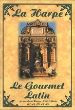 2002 LA HARPE LE GOURMET LATIN laminated dinner menu PARIS, FRANCE picture