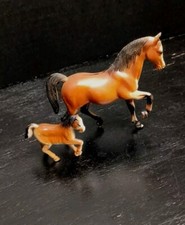 Vintage Diamond P Horses Chestnut Mare & Foal Hong Kong picture