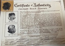 1628 Lucayan Beach Shipwreck 8 Reales Certified Pirate Treasure Silver Coin picture