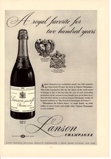 Vintage Print ad 1937 Lansom Champagne favorite for 200 years Hubleins cocktails picture
