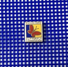 Vintage NIAGARA PARKS BUTTERFLY CONSERVATORY Ontario Canada Travel Souvenir Pin picture