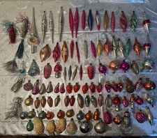 Lot 17 — Vintage Soviet Glass Christmas Tree Ornaments 103 pieces picture