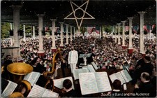 Sousa's Band Willow Grove Park PA Concert 1909 Vintage Postcard picture