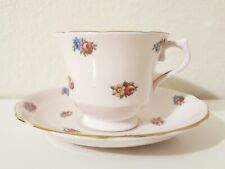 Vale Bone China Collectible Antique Vintage Light Pink Floral Tea Cup & Saucer picture