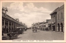 c1915 Main Street Imperial Valley El Centro California CA Albertype Postcard picture