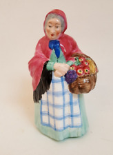 Vintage Coalport figurine Market Woman flower fruit basket 6.25