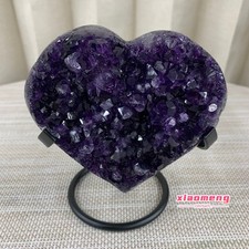 1.3LB Exquisite natural amethyst cave heart-shaped cut specimen picture